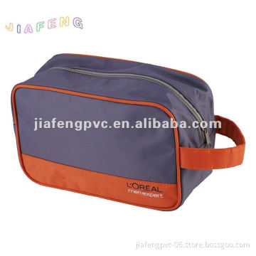 Dark Blue and Red Color Durable Fabric Cosmetic Bag For Men's Use
